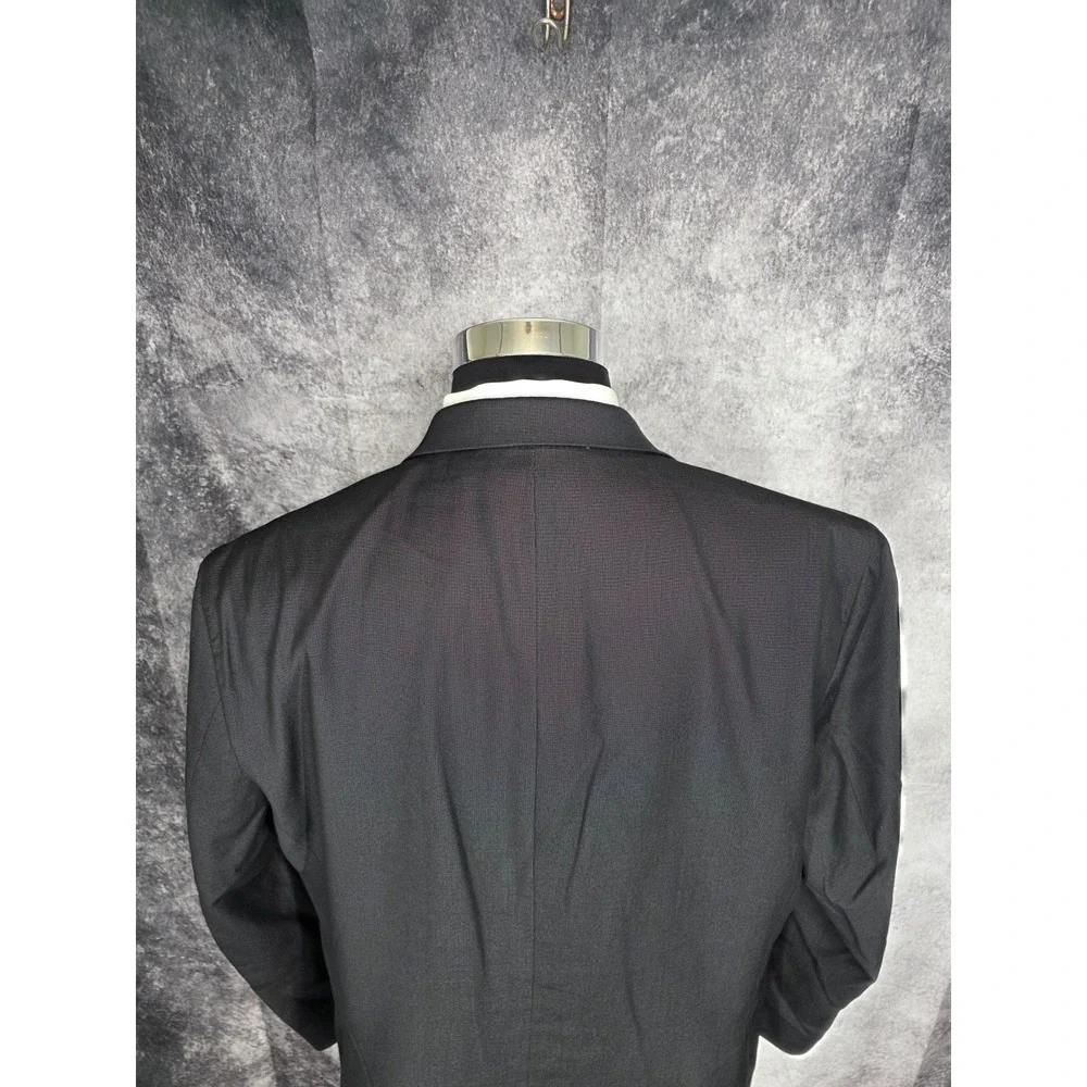 Kenneth Cole Reaction Blazer‎ Jacket Mens 48R Black Sports Coat 2 B Rayon Blend